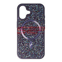Accesorii GSM - : Toc TPU+PC Diamonds Magsafe Apple iPhone 16 Purple