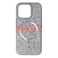 Accesorii GSM - : Toc TPU+PC Diamonds Magsafe Apple iPhone 16 Pro Silver