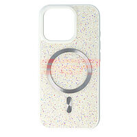 Accesorii GSM - : Toc TPU+PC Diamonds Magsafe Apple iPhone 16 Pro White