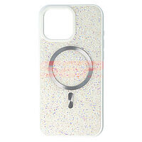 Accesorii GSM - : Toc TPU+PC Diamonds Magsafe Apple iPhone 16 Pro Max White
