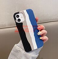 Accesorii GSM - : Toc silicon Woven Texture  Apple iPhone 13 Storm