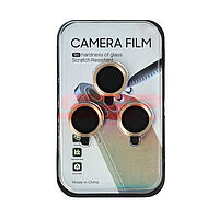 Accesorii GSM - Protectie sticla camera foto: Protectie sticla Metal camera foto Apple iPhone 16 Pro Gold