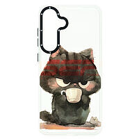 Accesorii GSM - : Toc TPU+PC Creative Case Samsung Galaxy S25 Plus Angry Cat