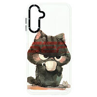 Accesorii GSM - Toc TPU+PC Creative Case: Toc TPU+PC Creative Case Samsung Galaxy A15 4G Angry Cat