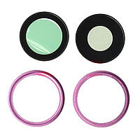 Accesorii GSM - Geam camera foto: Geam camera cu Rama Apple iPhone 16 Plus PINK