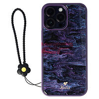 Accesorii GSM - Noutati: Accesoriu tip bratara din silicon Flower pentru husa telefon mobil BLACK