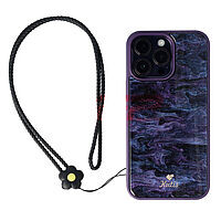 Accesorii GSM - Suport & Docking telefon mobil: Snur telefon mobil din silicon Flower BLACK