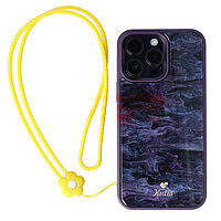 Accesorii GSM - Suport & Docking telefon mobil: Snur telefon mobil din silicon Flower YELLOW