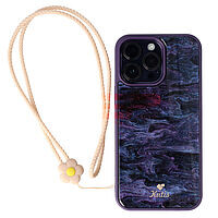 Accesorii GSM - Suport & Docking telefon mobil: Snur telefon mobil din silicon Flower PINK
