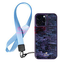 Accesorii GSM - : Snur textil Lines pentru telefon mobil SKY BLUE