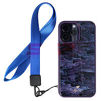 Accesorii GSM - : Snur textil Lines pentru telefon mobil ELECTRIC BLUE