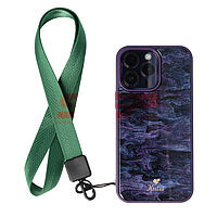 Accesorii GSM - Suport & Docking telefon mobil: Snur textil Lines pentru telefon mobil DARK GREEN