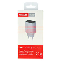 Accesorii GSM - Incarcatoare retea: Incarcator retea Fast Charge USB-C 20W TRANYOO T-EU7