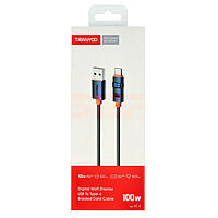 Accesorii GSM - Cablu date Fast Charge: Cablu date Digital Display USB - Type-C 100W Fast Charge TRANYOO AC-6