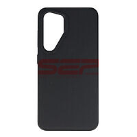 Accesorii GSM - Leather Back Cover: Toc TPU Vegan Leather Samsung Galaxy S24 Black