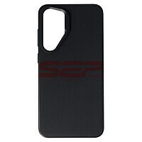 Accesorii GSM - Leather Back Cover: Toc TPU Vegan Leather Samsung Galaxy S24 Plus Black