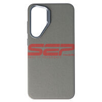 Accesorii GSM - Leather Back Cover: Toc TPU Vegan Leather Samsung Galaxy S24 Plus Grey