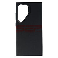 Accesorii GSM - Leather Back Cover: Toc TPU Vegan Leather Samsung Galaxy S24 Ultra Black