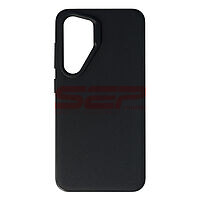 Accesorii GSM - Leather Back Cover: Toc TPU Vegan Leather Samsung Galaxy S25 Black