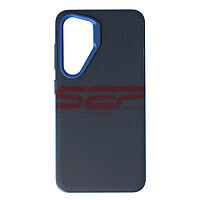 Accesorii GSM - Leather Back Cover: Toc TPU Vegan Leather Samsung Galaxy S25 Blue