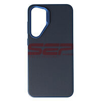 Accesorii GSM - Leather Back Cover: Toc TPU Vegan Leather Samsung Galaxy S25 Plus Blue