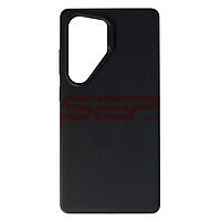 Accesorii GSM - Leather Back Cover: Toc TPU Vegan Leather Samsung Galaxy S25 Ultra Black