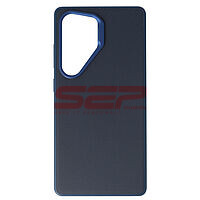 Accesorii GSM - Leather Back Cover: Toc TPU Vegan Leather Samsung Galaxy S25 Ultra Blue