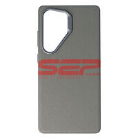 Accesorii GSM - Leather Back Cover: Toc TPU Vegan Leather Samsung Galaxy S25 Ultra Grey