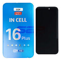 Accesorii GSM - Ansamblu LCD: LCD+Touchscreen cu Rama Apple iPhone 16 Plus BLACK COF INCELL