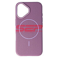 Accesorii GSM - Leather Back Cover: Toc Luxury Leather Magsafe Apple iPhone 16 PURPLE