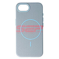 Accesorii GSM - Leather Back Cover: Toc Luxury Leather Magsafe Apple iPhone 16e SKY BLUE