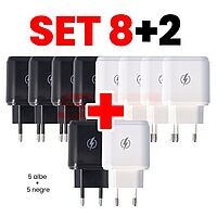 PROMOTIE Accesorii GSM: Set 8 + 2 GRATIS Adaptor priza USB Quick Charge 3.0 15W PD001