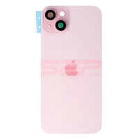 Accesorii GSM - Capac spate telefon mobil: Capac baterie iPhone 15 PLUS PINK (cu geam camere si clame)