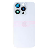Accesorii GSM - Capac spate telefon mobil: Capac baterie iPhone 15 Pro WHITE (cu geam camere si clame)