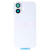 Accesorii GSM - Capac spate telefon mobil: Capac baterie iPhone 16 WHITE (cu geam camere si clame)