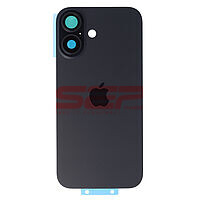 Accesorii GSM - Capac spate telefon mobil: Capac baterie iPhone 16 BLACK (cu geam camere si clame)