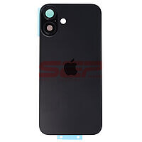 Accesorii GSM - Capac spate telefon mobil: Capac baterie iPhone 16 Plus BLACK (cu geam camere si clame)