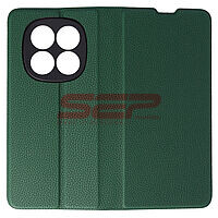 Accesorii GSM - : Toc FlipCover Leather Xiaomi Redmi Note 14 Pro 5G Dark Green