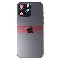 Accesorii GSM - Carcasa AAA: Carcasa completa + uper flex iPhone 15 Pro Max BLACK