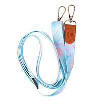 Accesorii GSM - Snur textil dublu telefon mobil: Snur textil dublu telefon mobil cu carabine Blue Stream