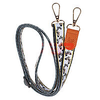 Accesorii GSM - Snur textil dublu telefon mobil: Snur textil dublu telefon mobil cu carabine Butterfly