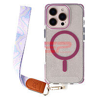 Accesorii GSM - Noutati: Accesoriu tip bratara textil cu carabina Wave Lines