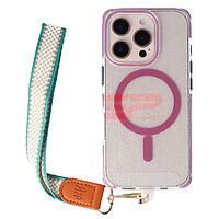 Accesorii GSM - Noutati: Accesoriu tip bratara textil cu carabina Green Pattern