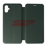 Accesorii GSM - Noutati: Toc FlipCover Round Carbon Samsung Galaxy A05 Green