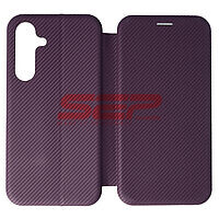 Accesorii GSM - Noutati: Toc FlipCover Round Carbon Samsung Galaxy S25 FE Plum