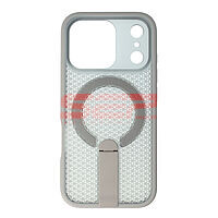 Accesorii GSM - Noutati: Toc TPU+PC 3D Grid Apple iPhone 17 Pro Titanium Grey