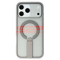 Accesorii GSM - Noutati: Toc TPU+PC 3D Grid Apple iPhone 17 Pro Max Titanium Grey