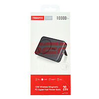 Accesorii GSM - Powerbank: Acumulator universal extern Powerbank Magnetic Wireless 10000mAh 15W Tranyoo T-F25 BLACK