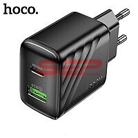 Incarcator retea Fast Charge USB-A + USB-C 20W Hoco. CS25A
