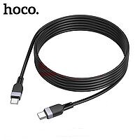 Accesorii GSM - Cablu date Fast Charge: Cablu date soft silicone Type-C - Type-C 60W Hoco X109 2 Metri BLACK